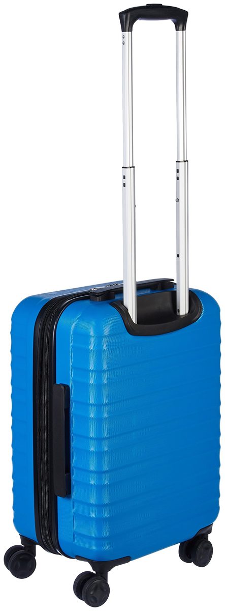 AmazonBasics Hardside Spinner Luggage, 20-inch Carry-on/Cabin Size, Light Blue