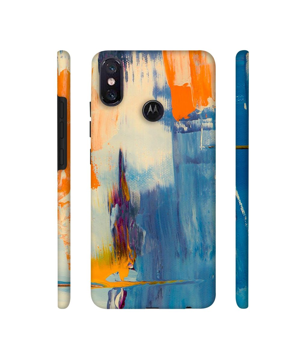 Amazon Brand - Solimo Designer Multicolor Brush Texture 3D Printed Hard Back Case Mobile Cover for Motorola One Power