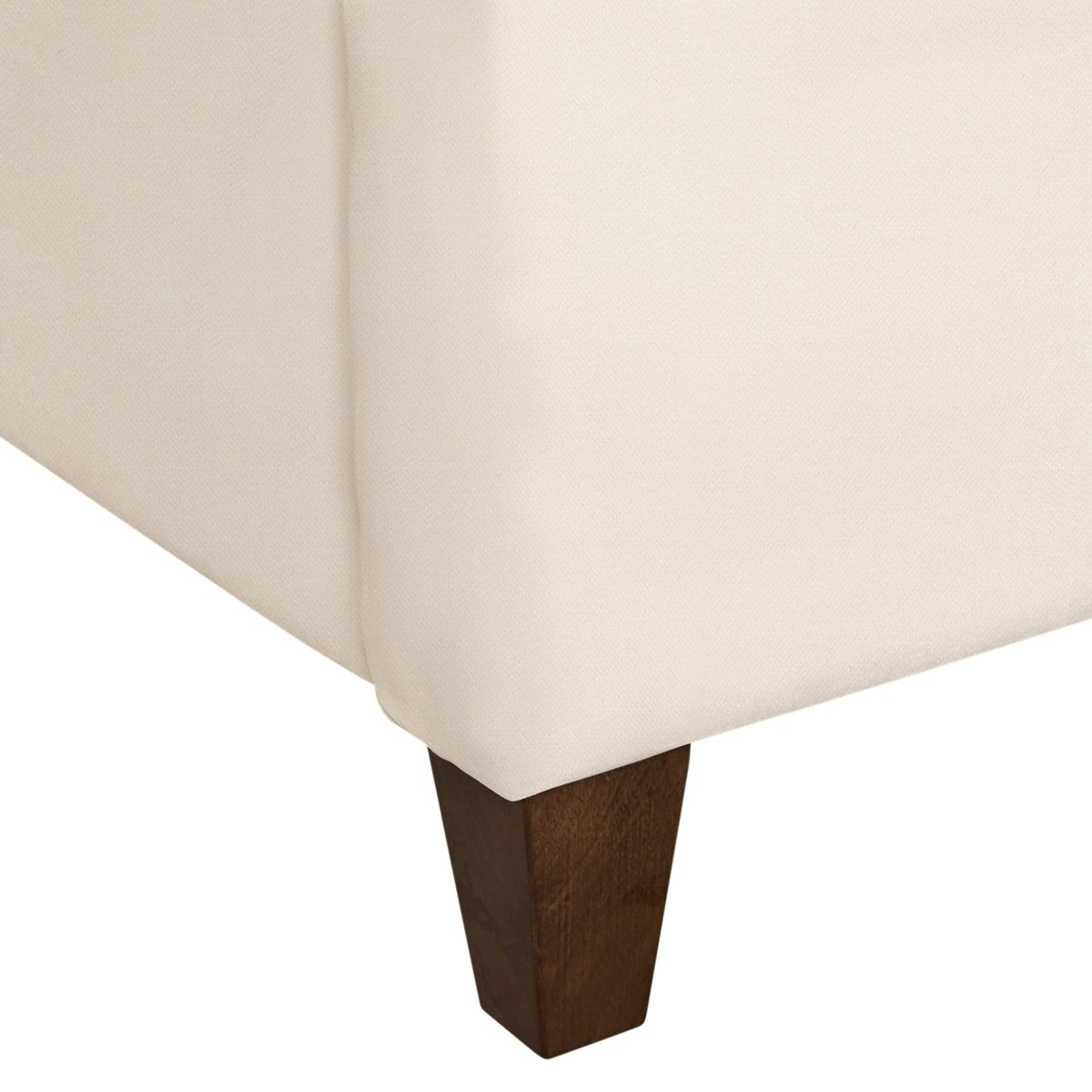 Amazon Brand – Stone & Beam Tisbury Nailhead Trim Queen Bed, 66"W, Classic Cream