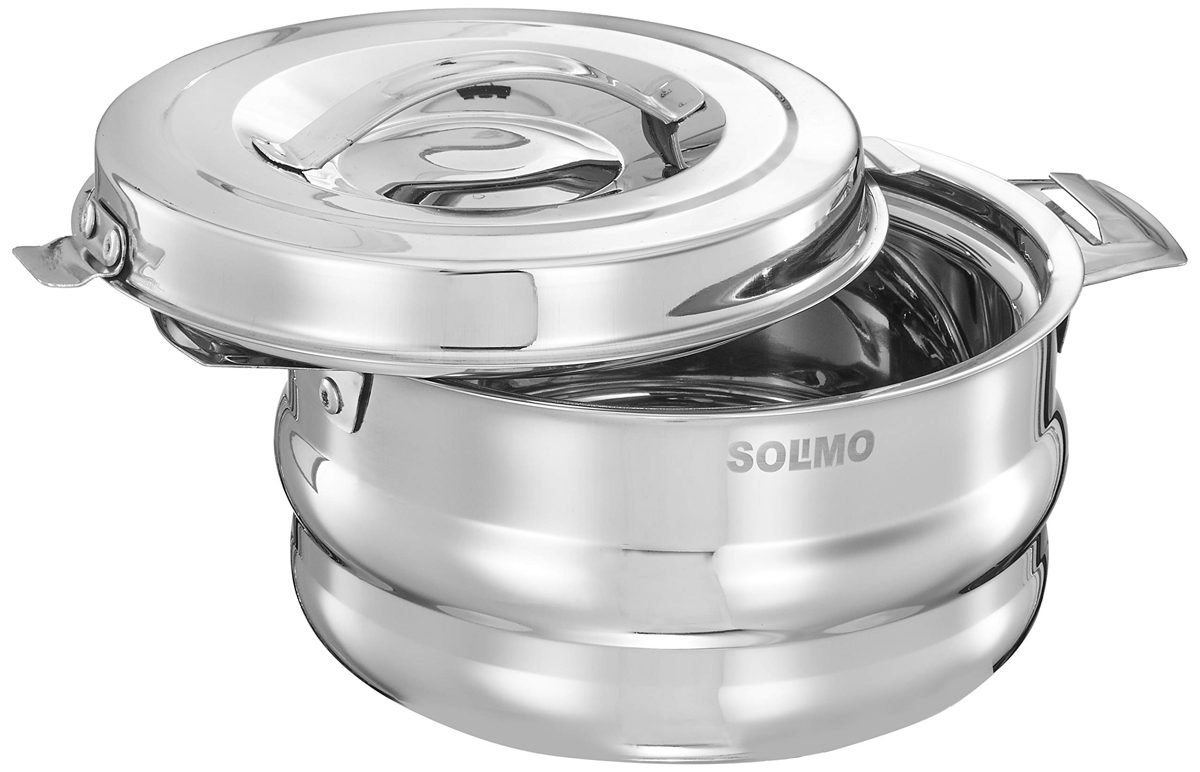 Amazon Brand - Solimo Galaxy Insulated Stainless Steel Serving Casserole with Lid (1.5L)