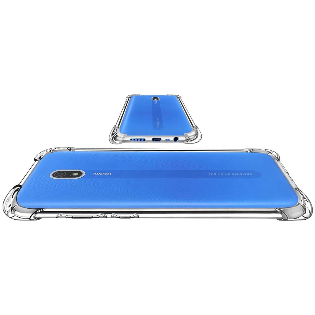 Amazon Brand - Solimo Mobile Cover (Soft & Flexible Back case) for Mi Redmi 8A (Transparent)