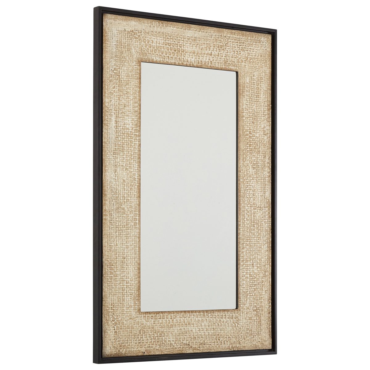 Amazon Brand – Stone & Beam Rustic Woven Frame Mirror, 48" H, Natural