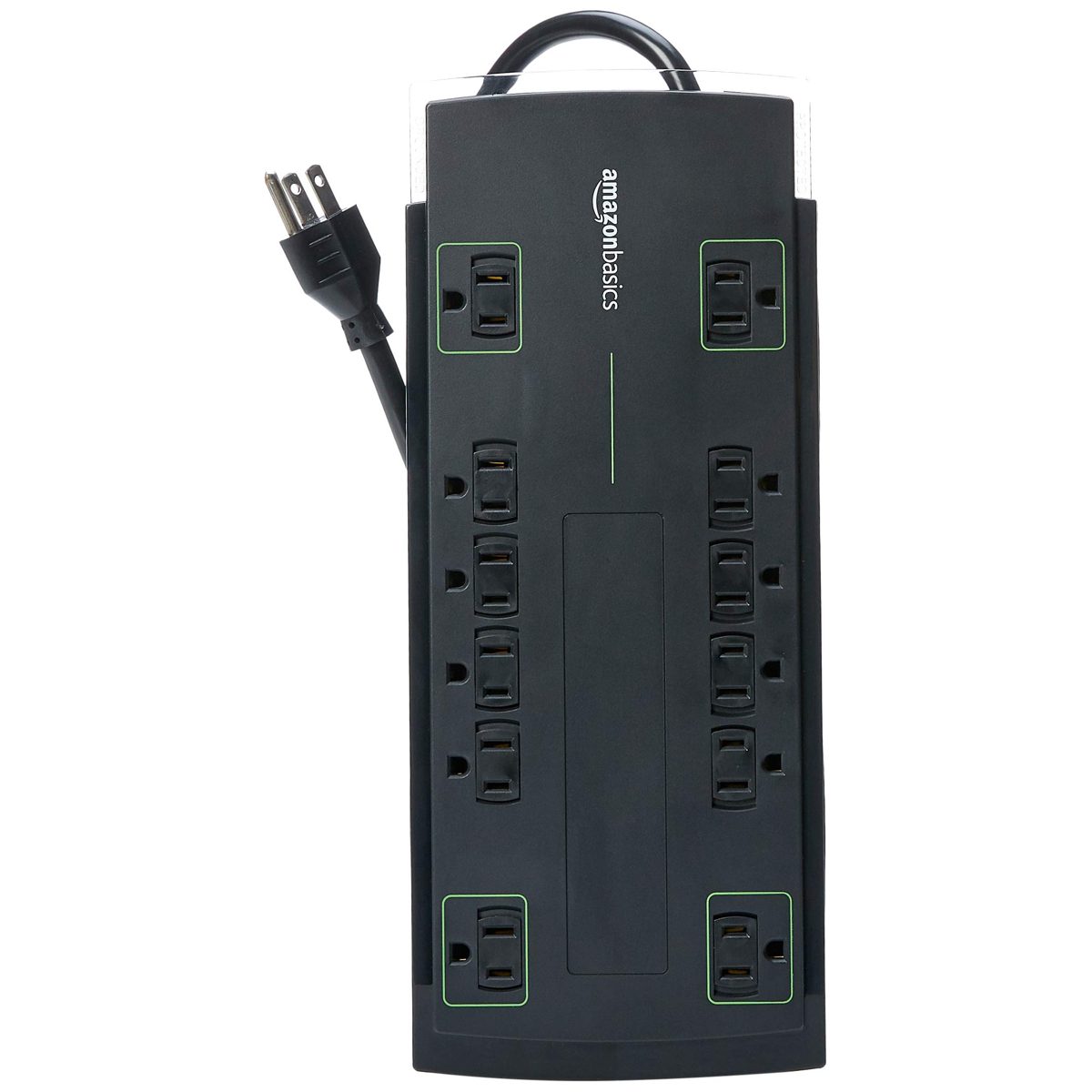 AmazonBasics 12-Outlet Power Strip Surge Protector | 4,320 Joule, 10-Foot Cord