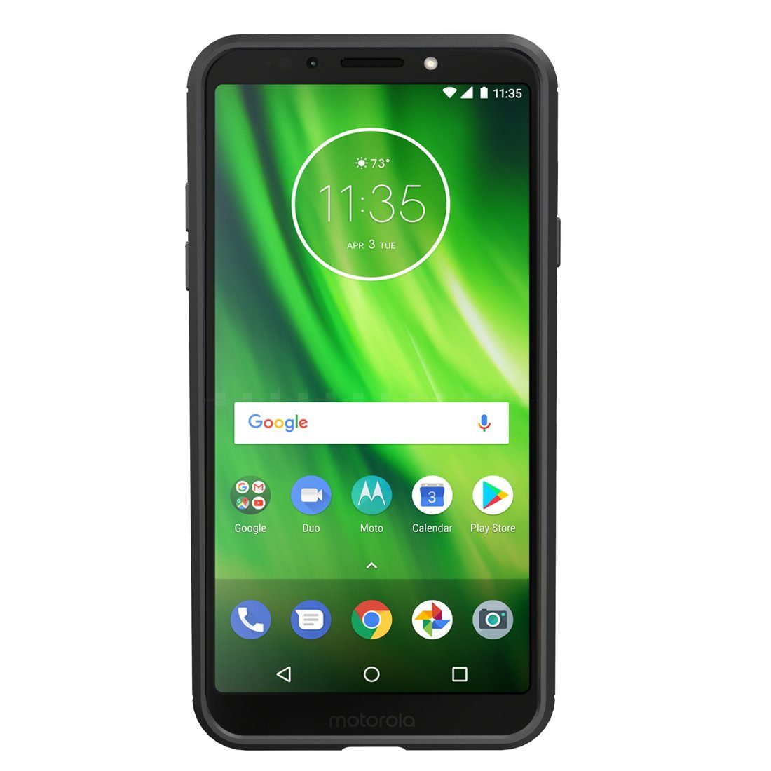 Amazon Brand - Solimo Protective Mobile Cover (Soft & Flexible Back Case) for Moto G6 (Black)