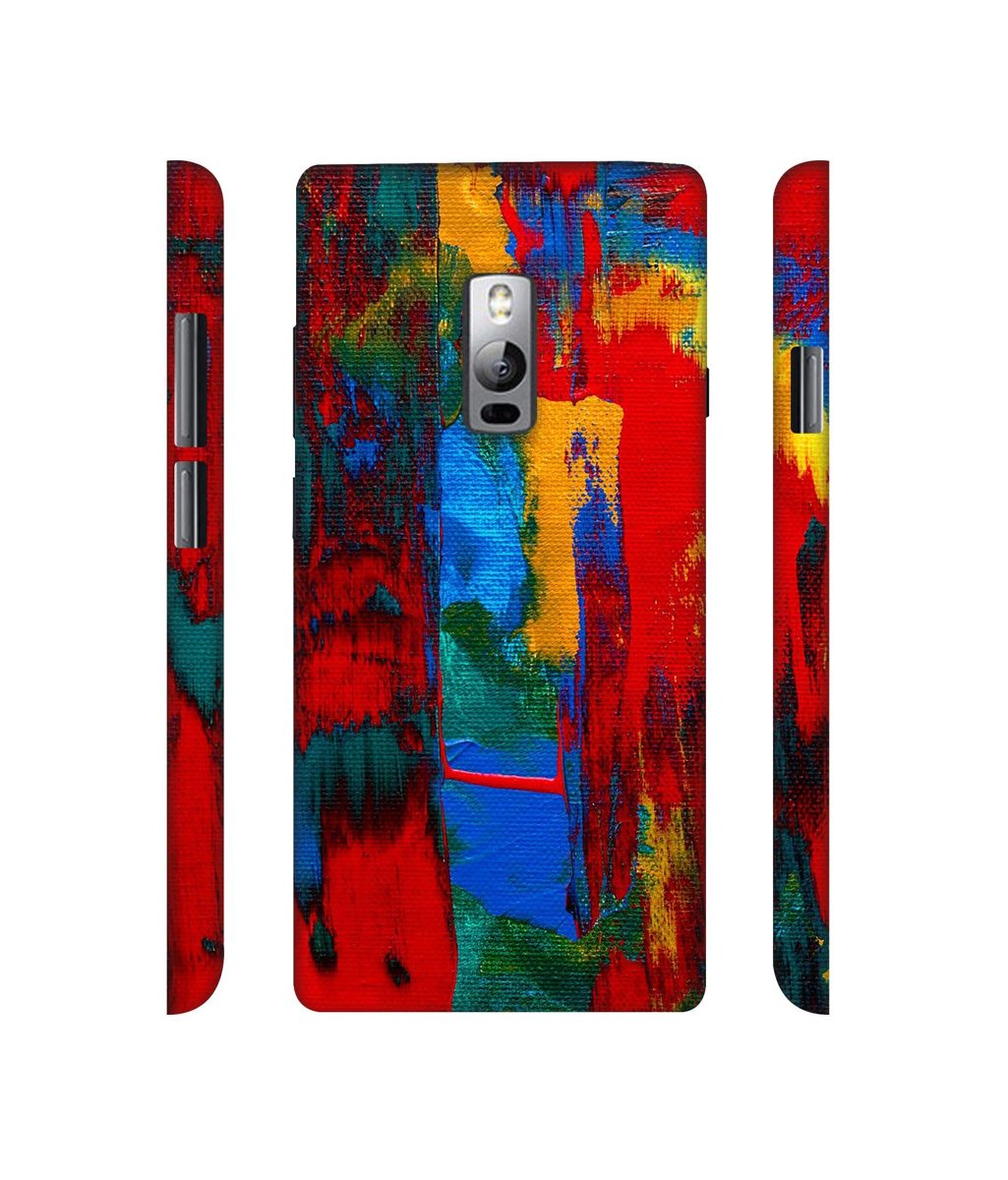 Amazon Brand - Solimo Designer Multiolor Brush Texture on Wall 3D Printed Hard Back Case Mobile Cover for OnePlus 2
