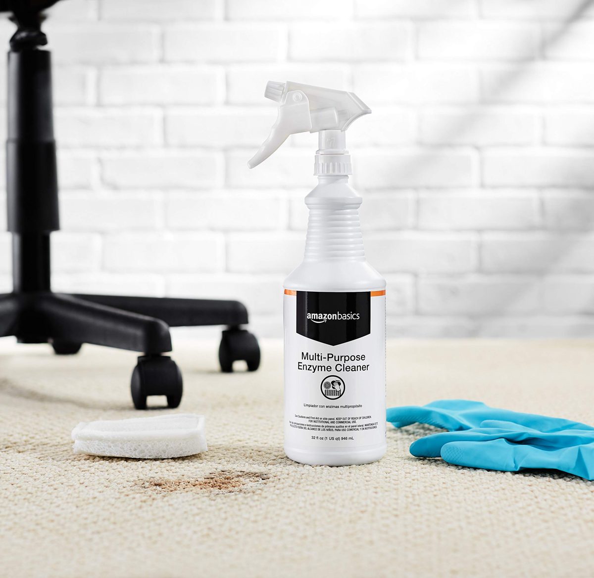 AmazonBasics Multi-Purpose Enzyme Cleaner, Concentrate, 32-Ounces, 12-Pack