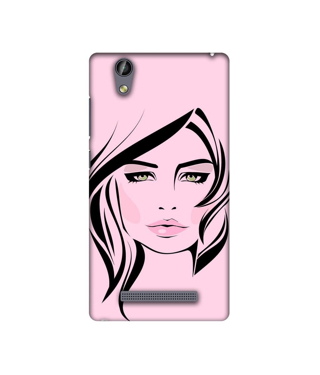 Amazon Brand - Solimo Designer Pink Lady Pattern 3D Printed Hard Back Case Mobile Cover for Gionee F103