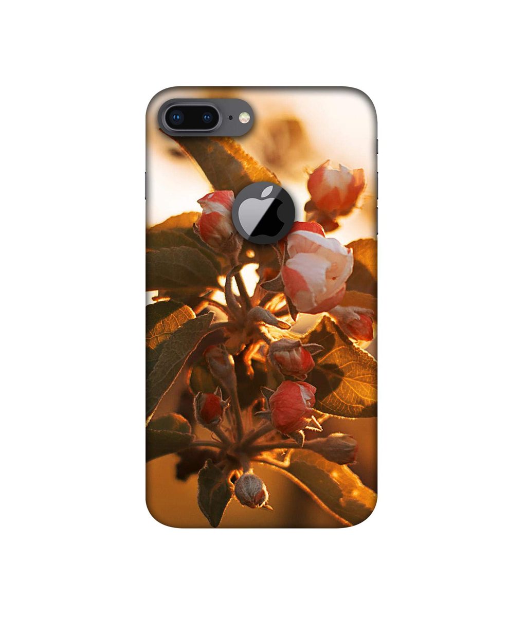 Amazon Brand - Solimo Designer Flowers 3D Printed Hard Back Case Mobile Cover for Apple iPhone 8 Plus (with Logo Cut)