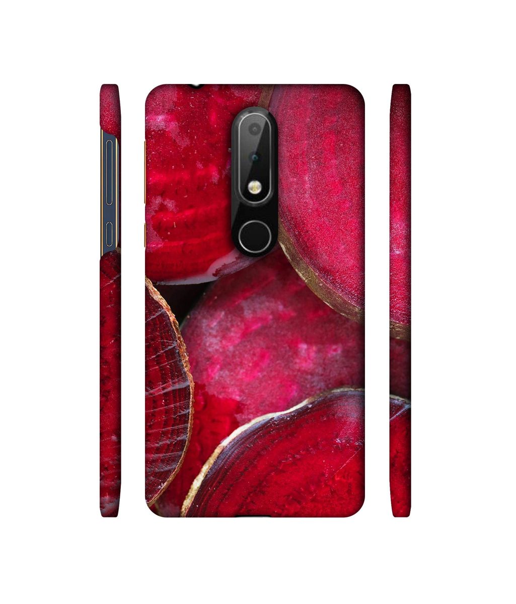 Amazon Brand - Solimo Designer Red Texture 3D Printed Hard Back Case Mobile Cover for Nokia 6.1 Plus