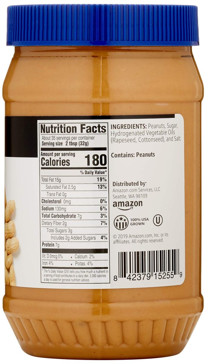 Happy Belly Crunchy Peanut Butter, 40 Ounce