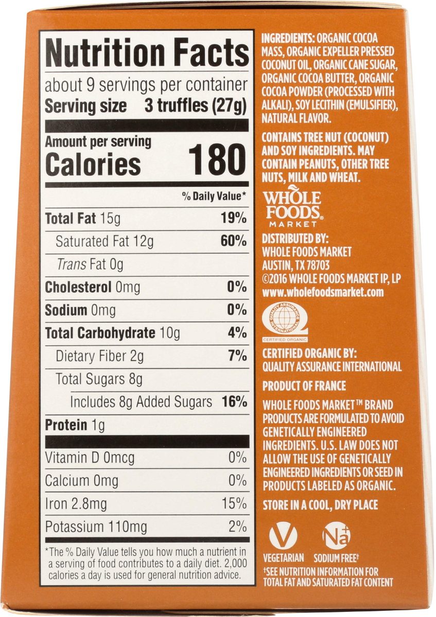 WHOLE FOODS MARKET Organic Caramel Truffles, 8.8 OZ