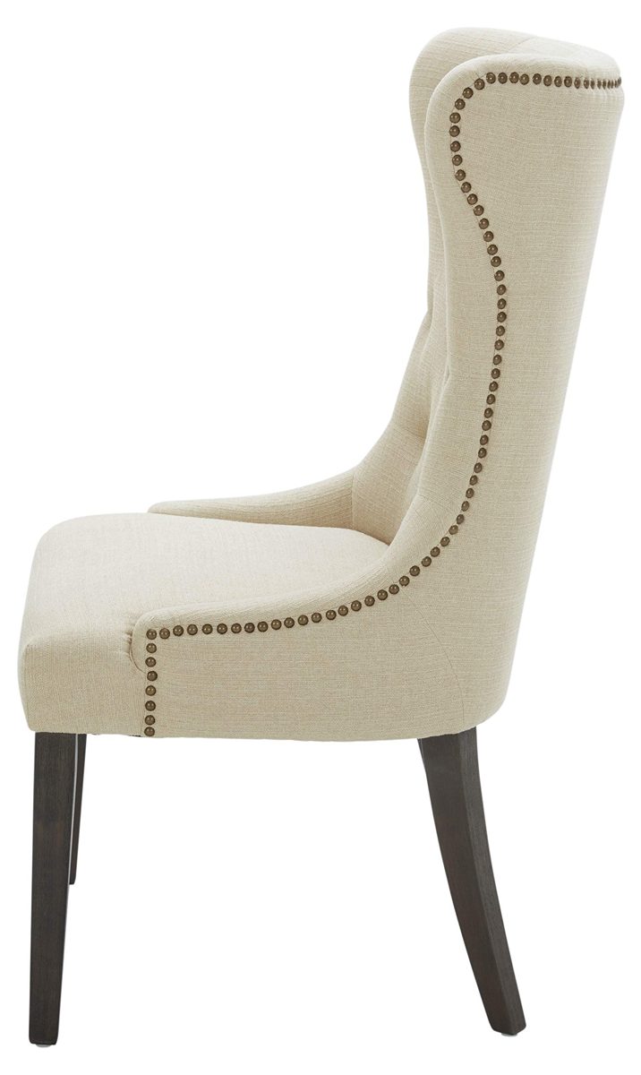 Amazon Brand – Stone & Beam Dining Chair with Deep Tufting, 42"H, Hemp
