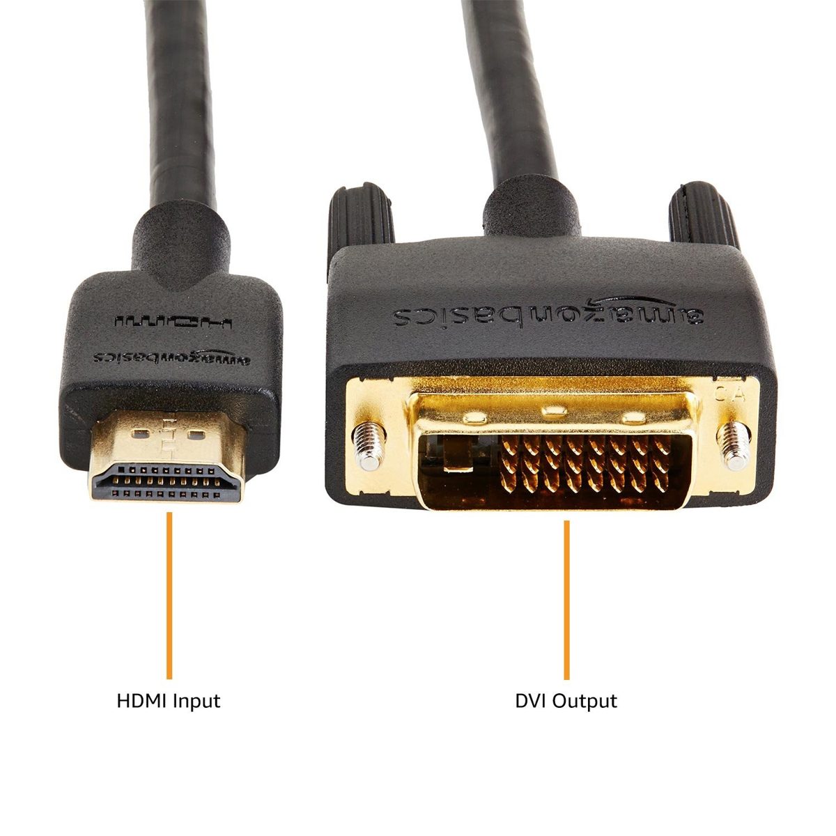 AmazonBasics HDMI to DVI Adapter Cable, Black, 6 Feet, 1-Pack