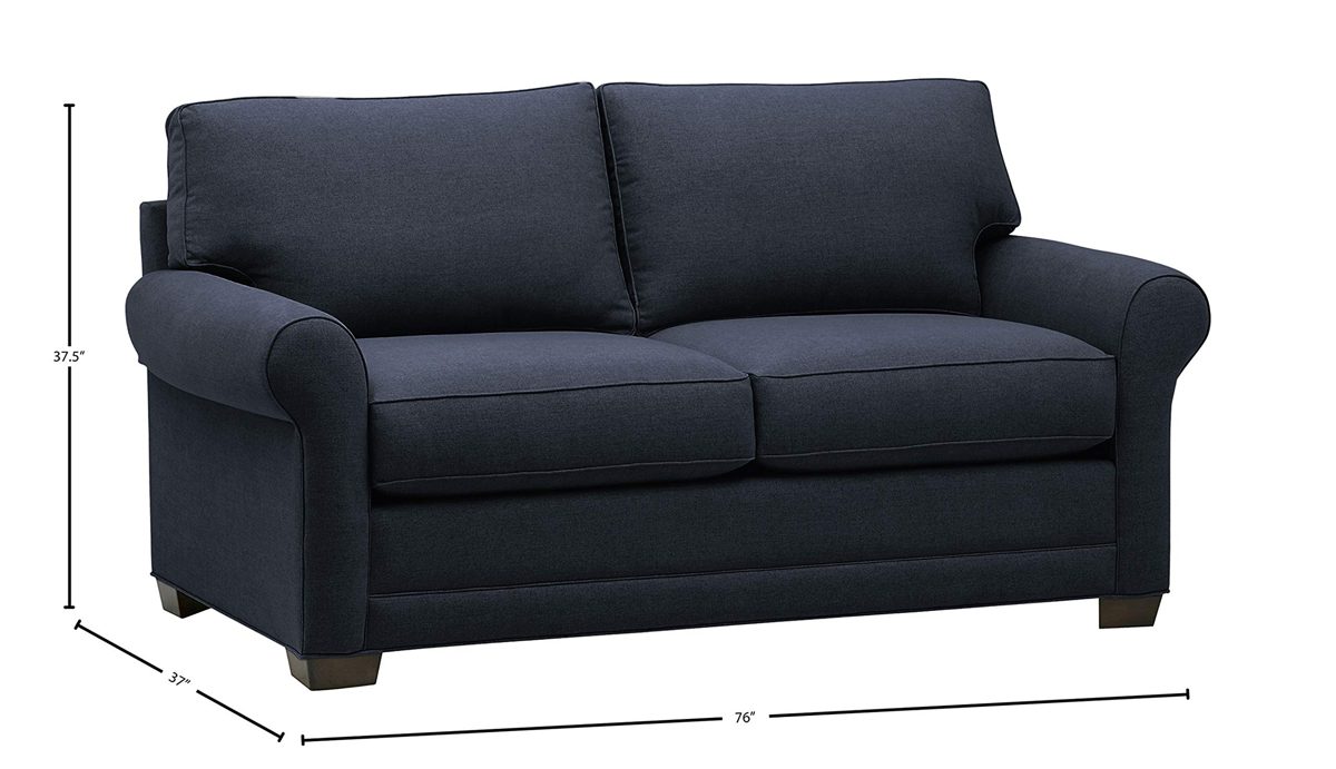 Amazon Brand – Stone & Beam Kristin Loveseat, 76"W, Indigo