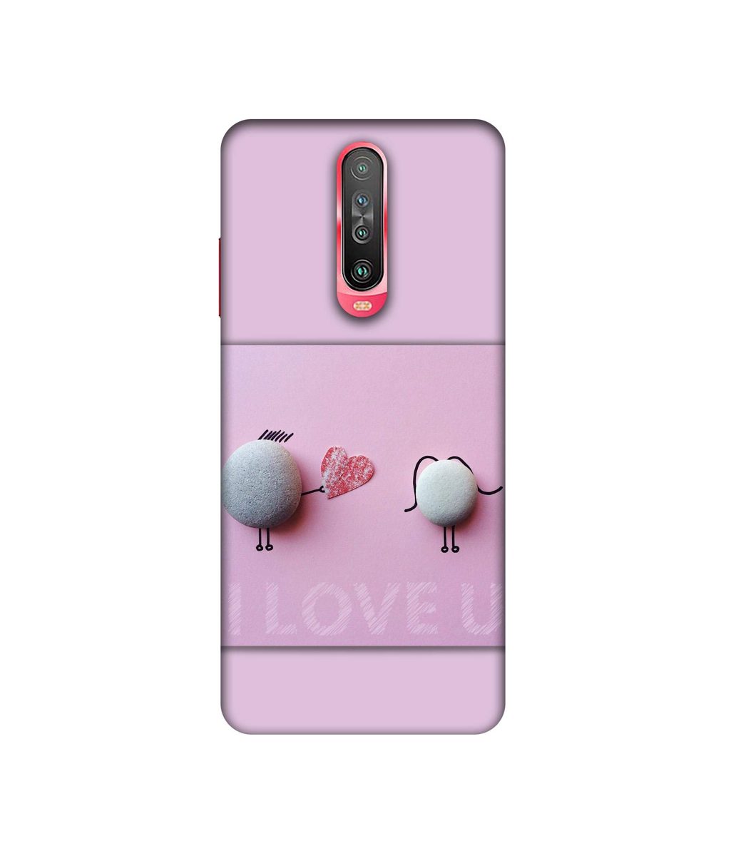 Amazon Brand - Solimo Designer I Love U 3D Printed Hard Back Case Mobile Cover for Poco X2 / Mi Redmi K30