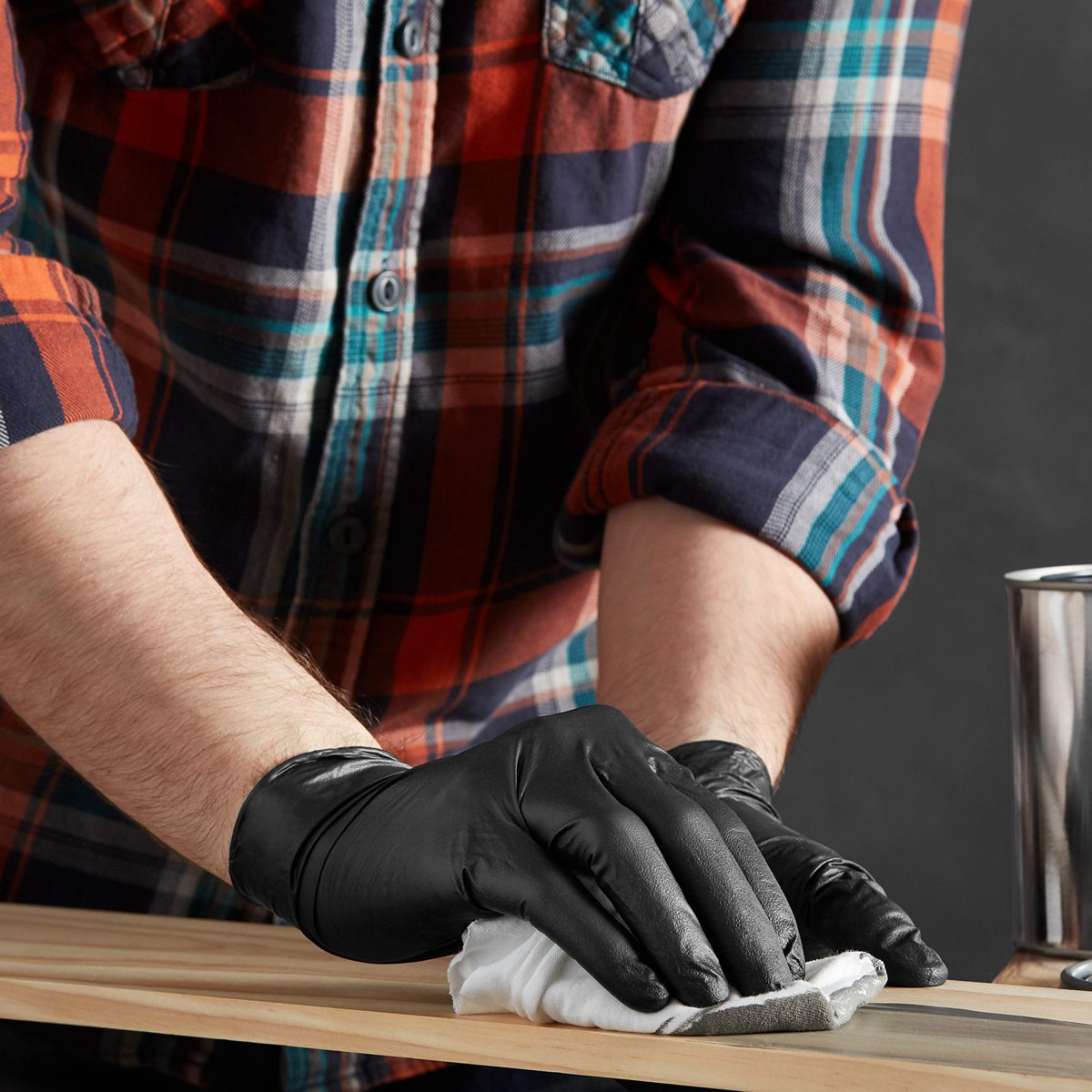 AmazonCommercial Powder Free Disposable Nitrile Gloves, 5 mil, Black, 240MM Size L, 1000 (10 Boxes of 100)
