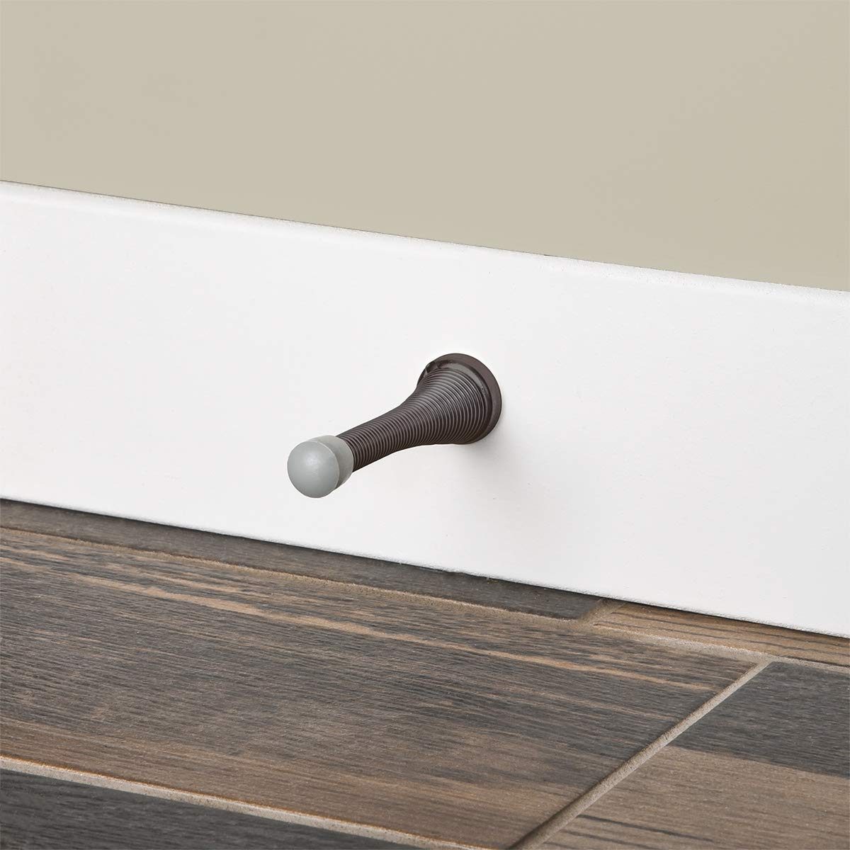 AmazonBasics Spring Door Stop, Oil Rubbed Bronze, 12-Pack