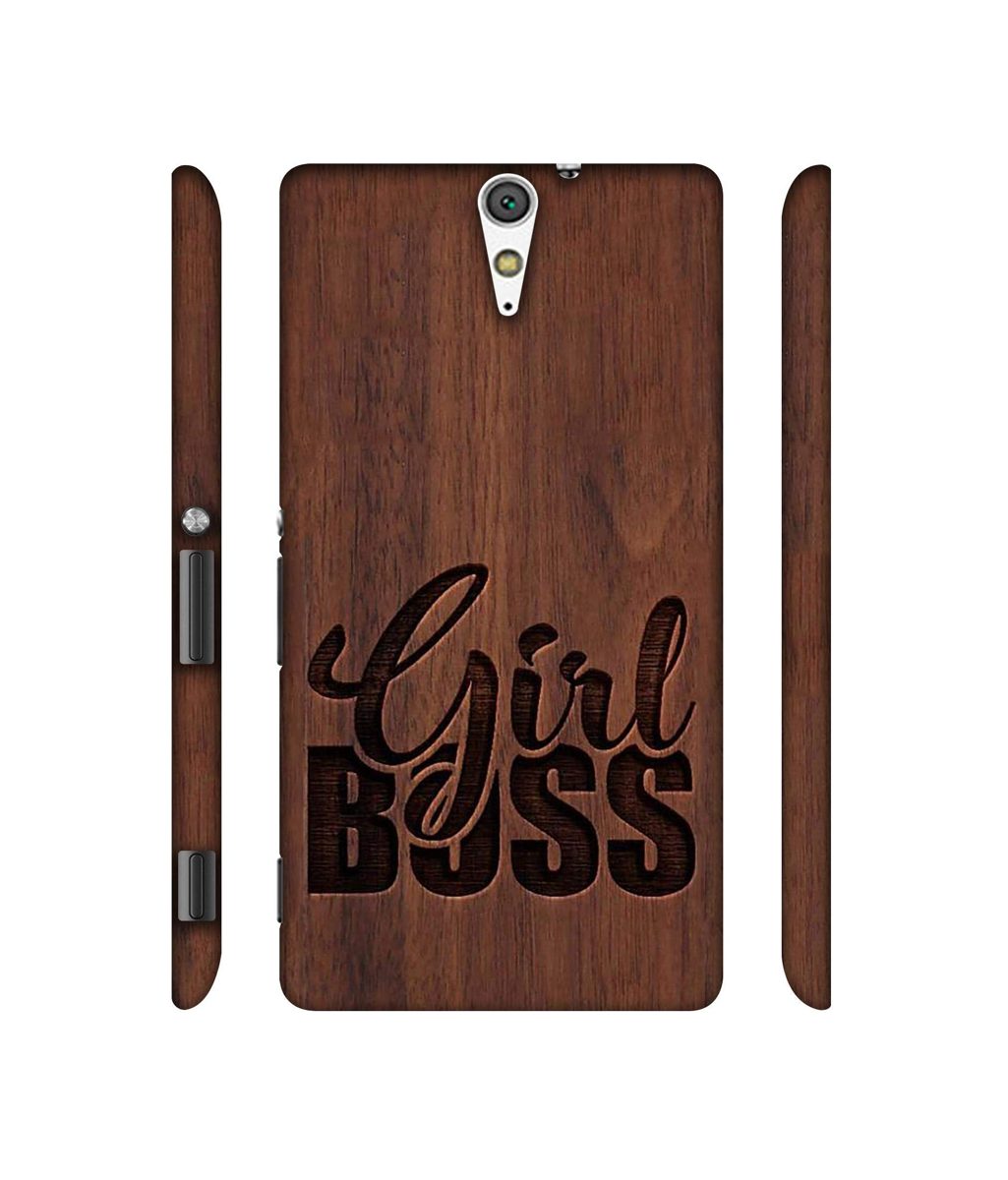 Amazon Brand - Solimo Designer Girl Boss On Wood 3D Printed Hard Back Case Mobile Cover for Sony Xperia C5 Ultra Dual
