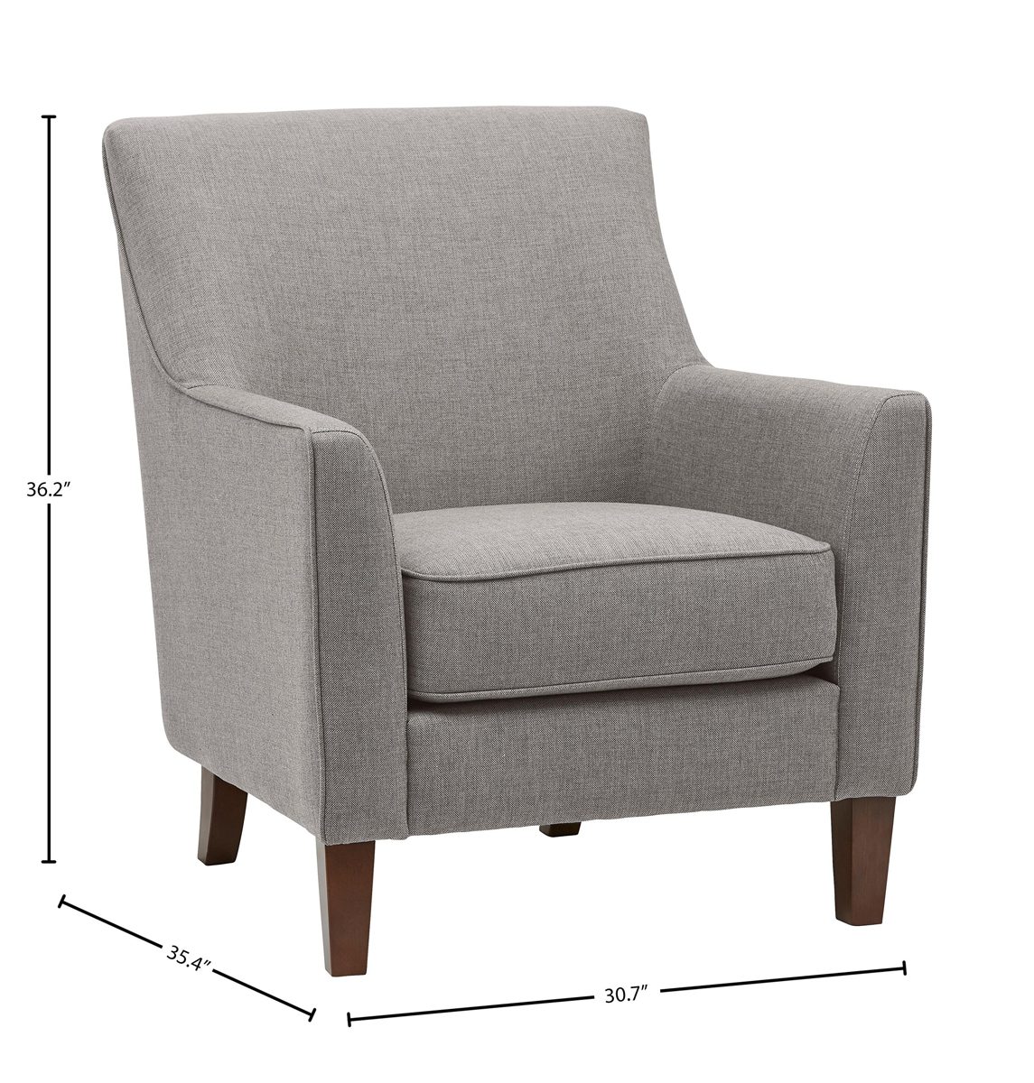 Amazon Brand – Stone & Beam Cheyanne Modern Living Room Accent Arm Chair, 30.7"W, Storm