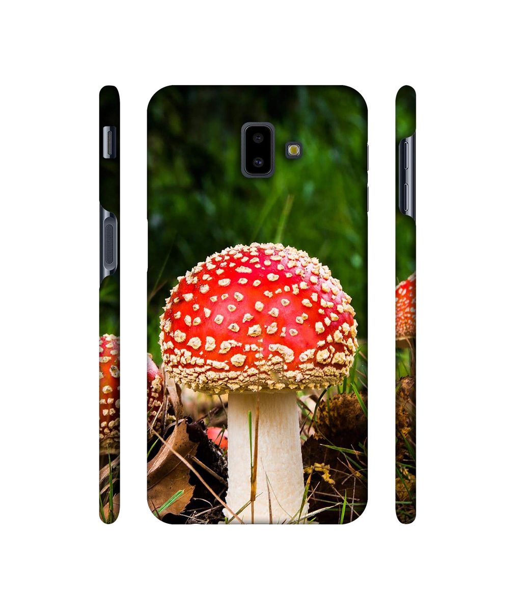 Amazon Brand - Solimo Designer Red Mushroom 3D Printed Hard Back Case Mobile Cover for Samsung Galaxy J6 Plus