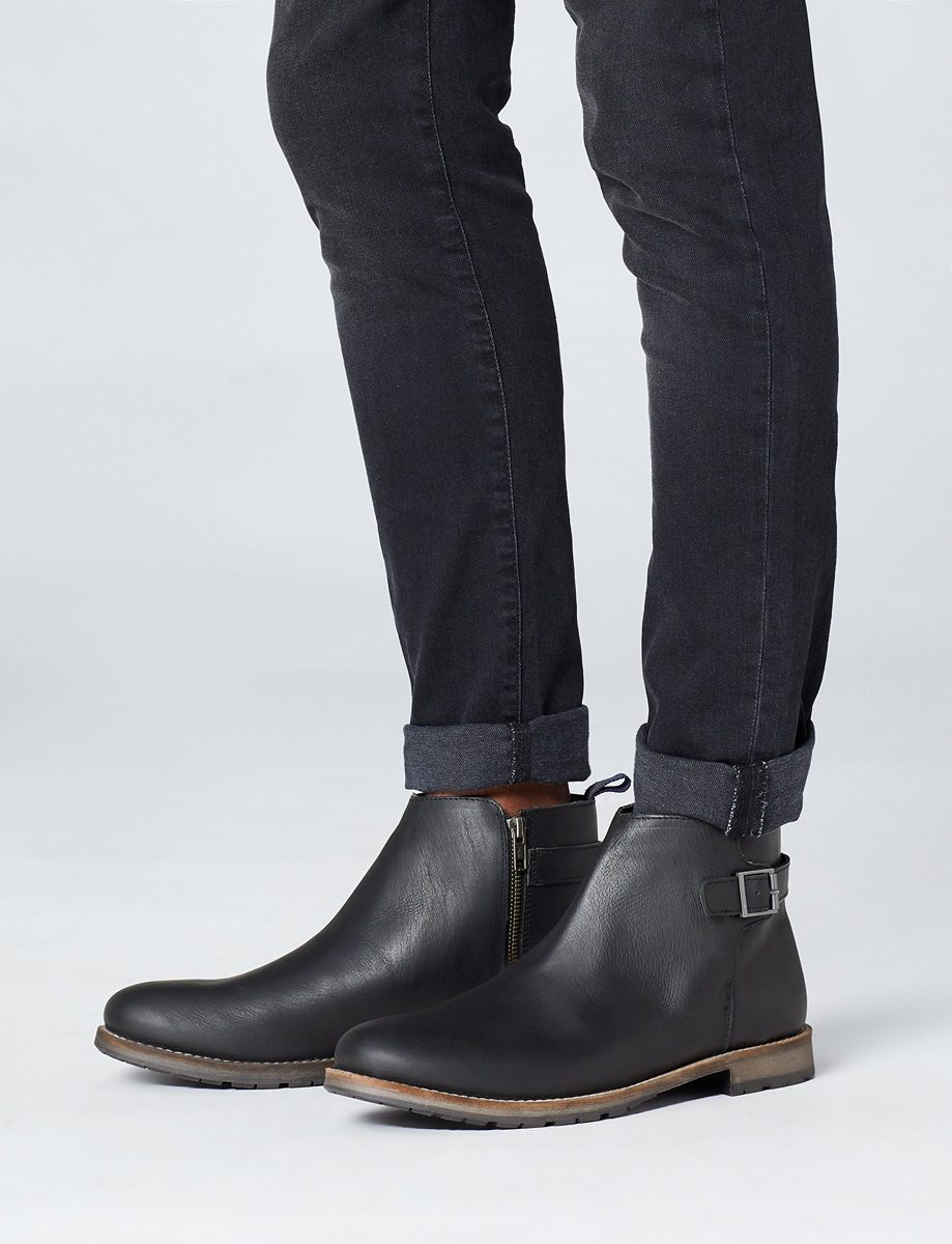 find. Amazon Brand Moses Cleat Strap, Men’s Ankle Boots Classic Boots, Black, US 13