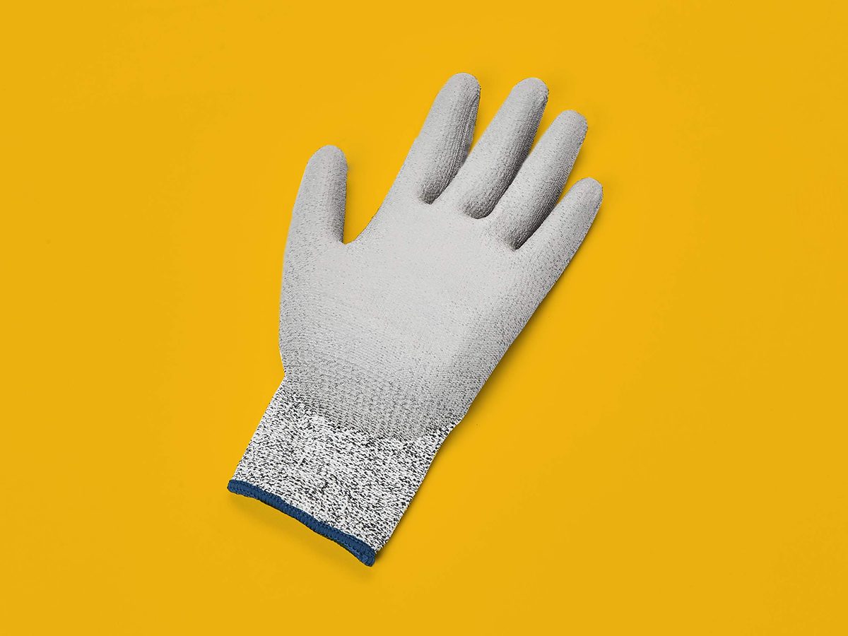 AmazonCommercial 13G HPPE & PU Coated Gloves (Salt & Pepper/Grey), Size XL, 1 Pair