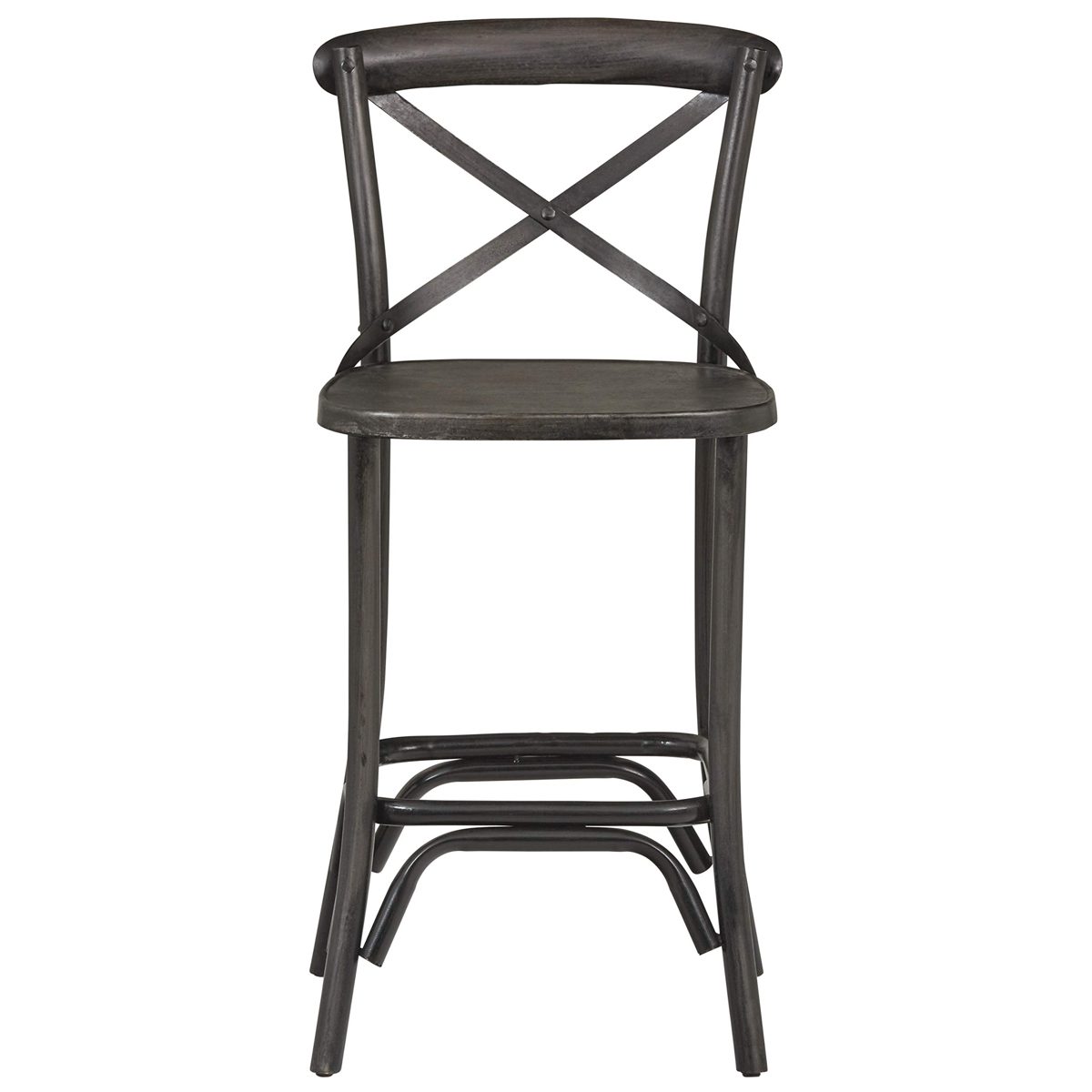 Amazon Brand – Stone & Beam Industrial Barstool, 42"H, Black