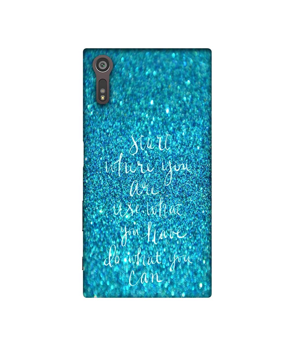 Amazon Brand - Solimo Designer Start were You are 3D Printed Hard Back Case Mobile Cover for Sony Xperia XZ Dual