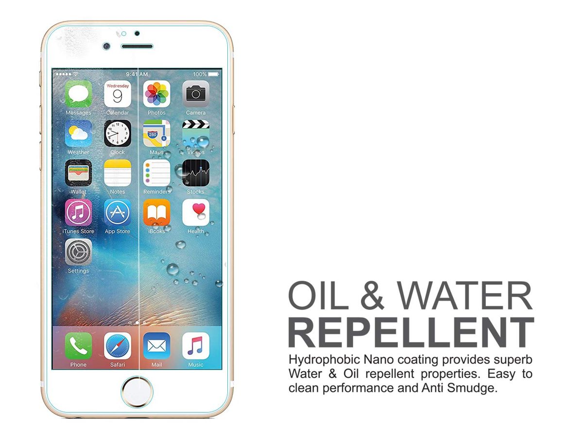 Amazon Brand - Solimo Premium Full Body Tempered Glass for iPhone 6S Plus with Installation Kit (White)