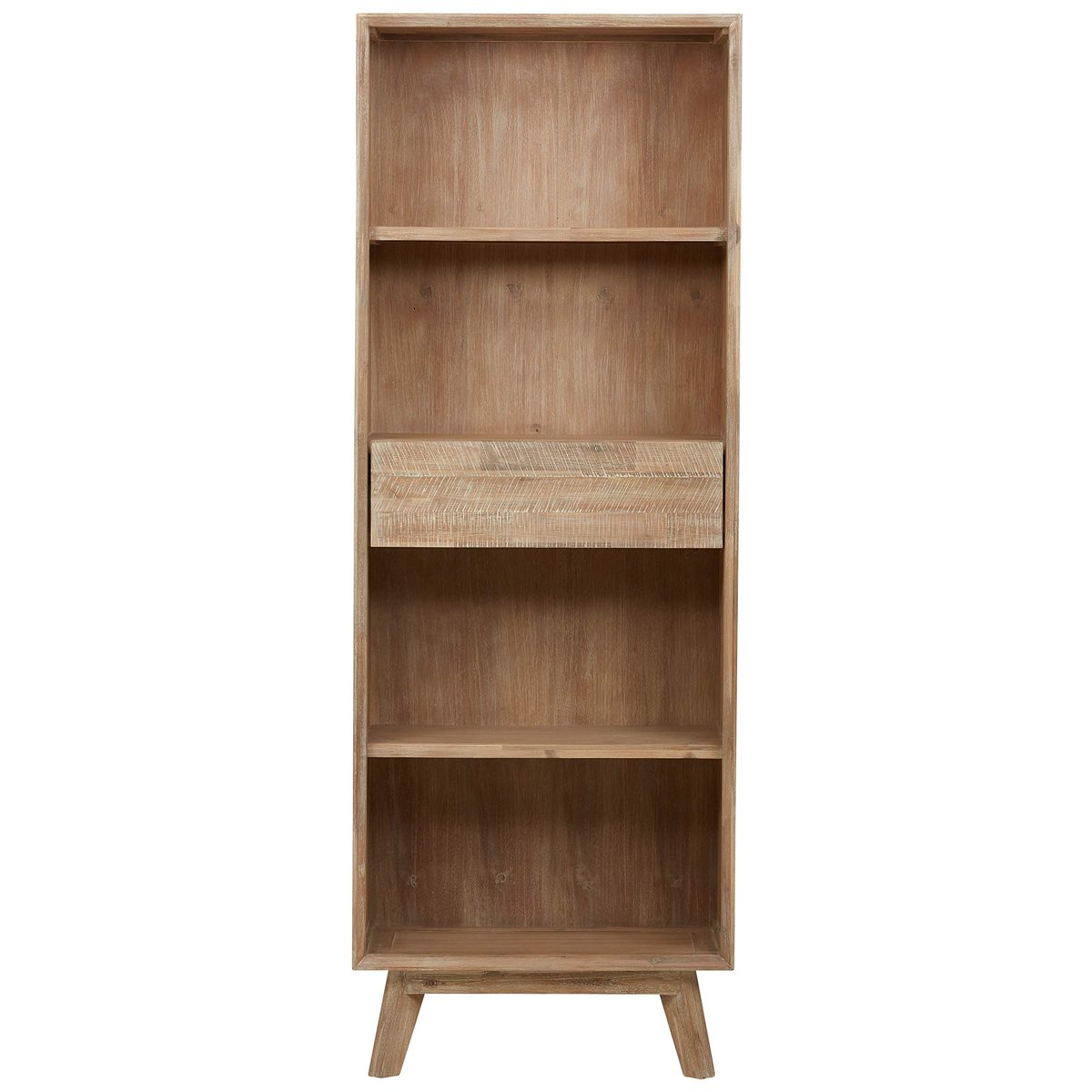 Stone & Beam Rylee Modern Bookcase 27.6"W x 76.8”H, Mixed Gray