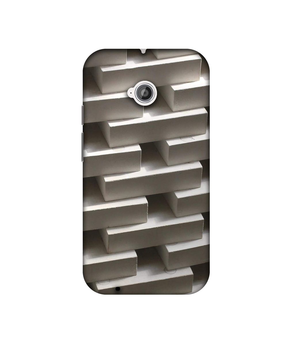 Amazon Brand - Solimo Designer Marble Blocks 3D Printed Hard Back Case Mobile Cover for Motorola Moto E 2nd Generation