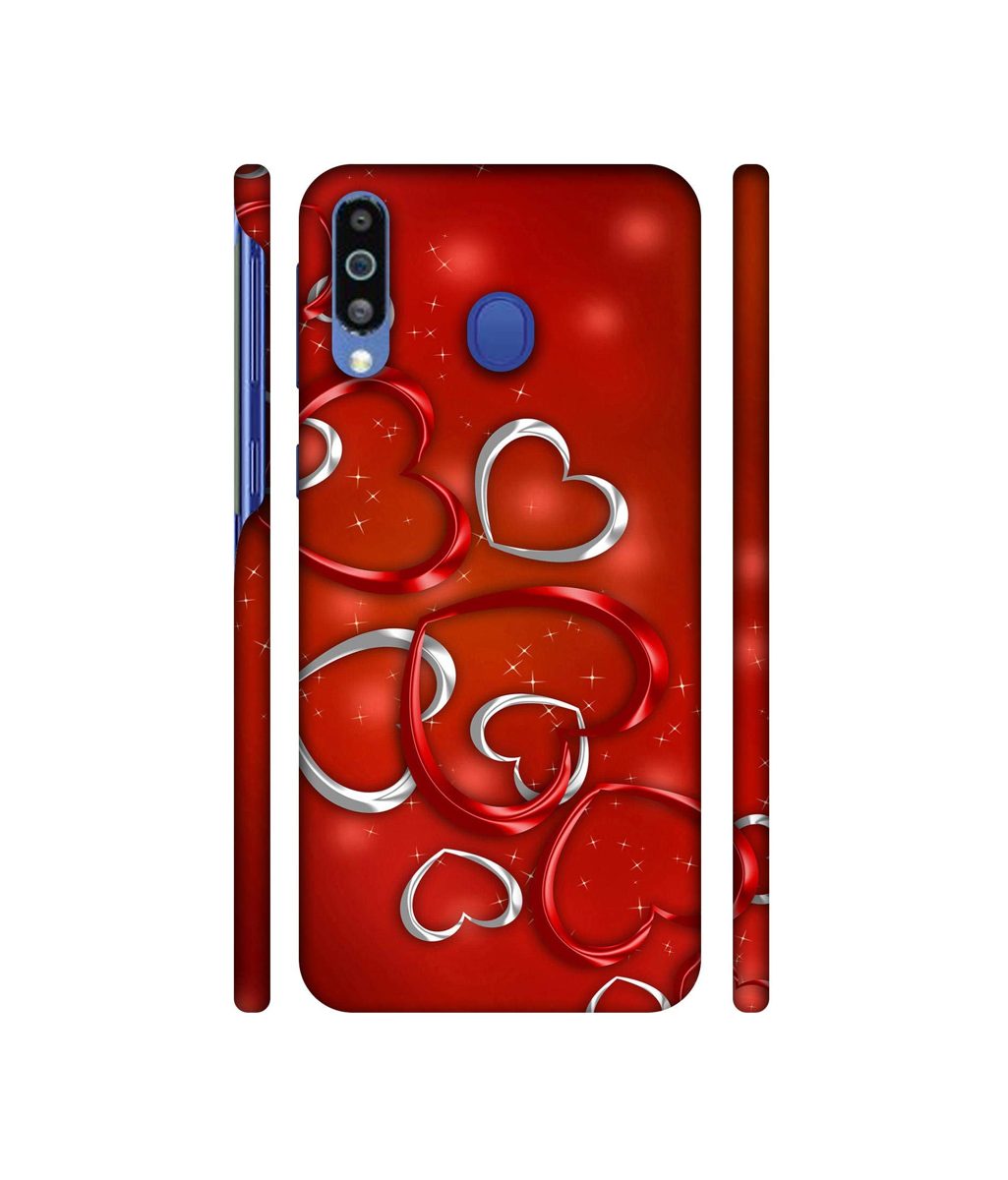 Amazon Brand - Solimo Designer Hearts 3D Printed Hard Back Case Mobile Cover for Samsung Galaxy M21