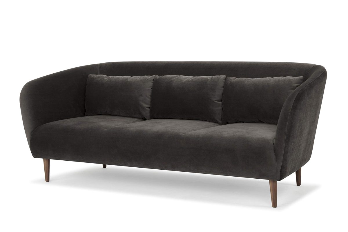 Amazon Brand - Movian Ackan 3-Seater Upholstered Sofa, 209 x 87 x 80 cm, Stain-Resistant Polyester, Dark Brown