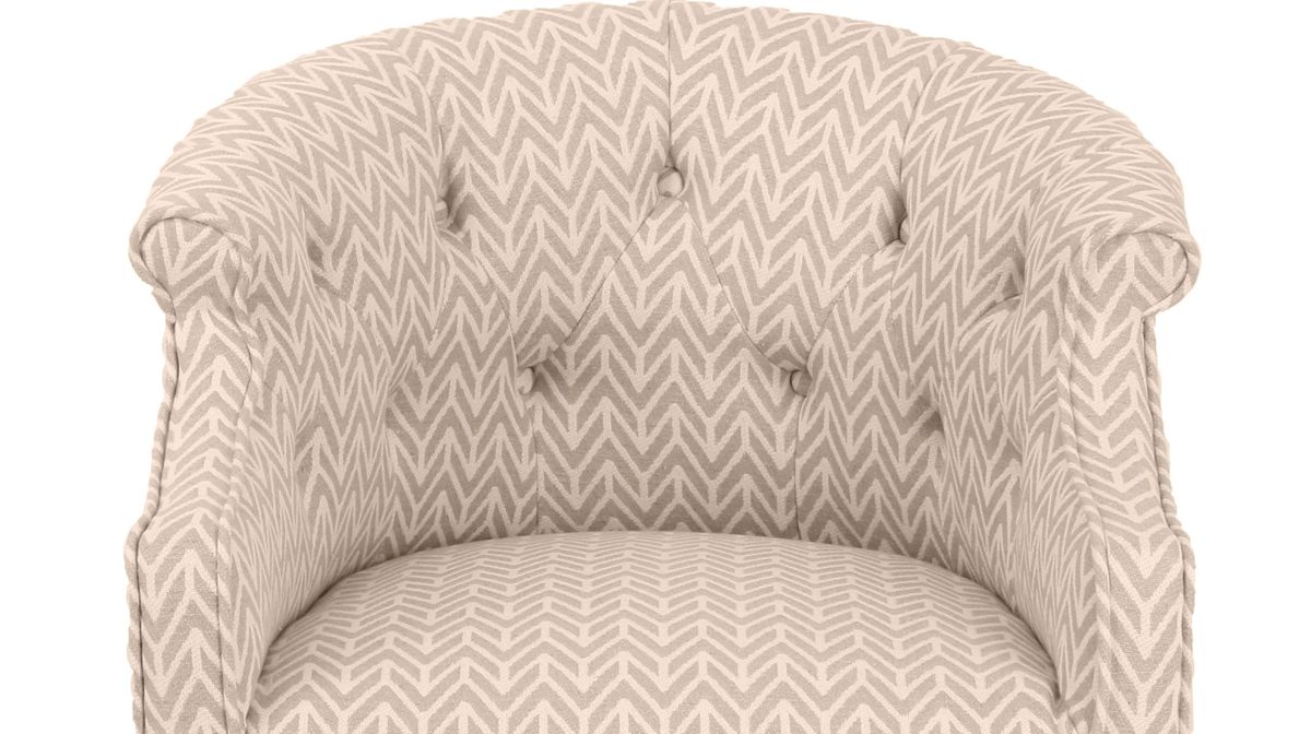 Ravenna Home Hughes Curved Back Tufted Patterned Accent Chair, 25"W