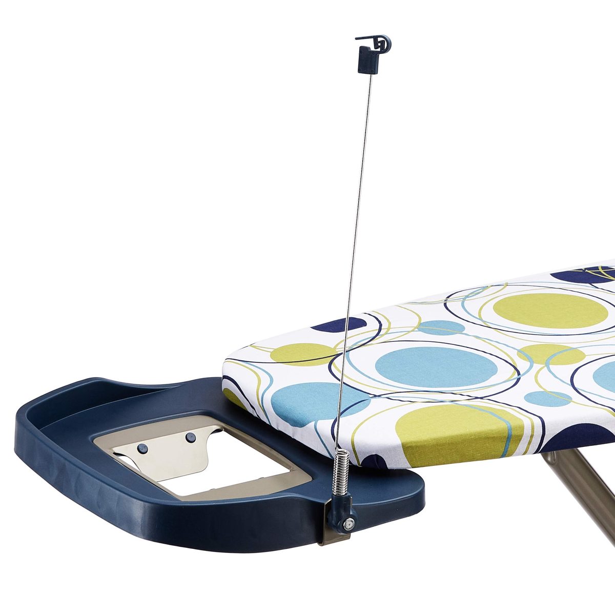 AmazonBasics Ironing Board, Large, 122 x 43 cm, with Iron Rest Plate, White
