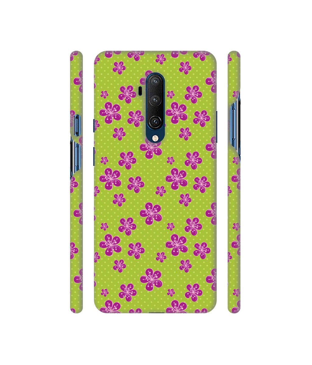 Amazon Brand - Solimo Designer Pink Flower Patterns 3D Printed Hard Back Case Mobile Cover for OnePlus 7T Pro