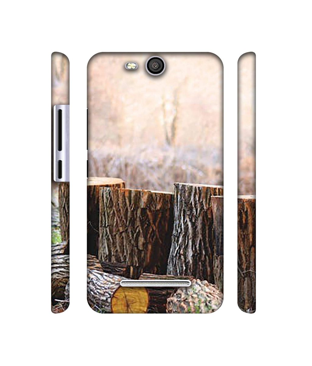 Amazon Brand - Solimo Designer Wood logs 3D Printed Hard Back Case Mobile Cover for Micromax Canvas Juice 3 Q392