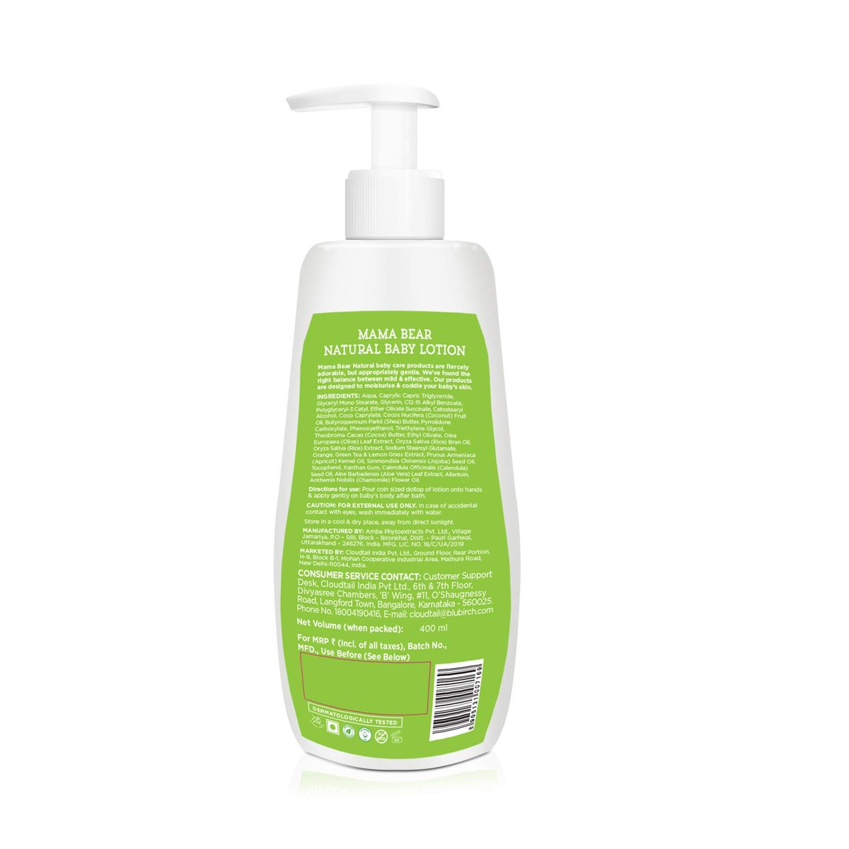 Amazon Brand - Mama Bear Natural Baby Lotion - 400 ml