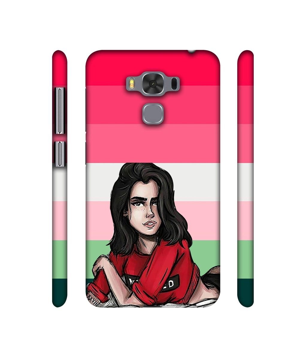 Amazon Brand - Solimo Designer Lady Vector with Line 3D Printed Hard Back Case Mobile Cover for Asus Zenfone 3 Max ZC553KL