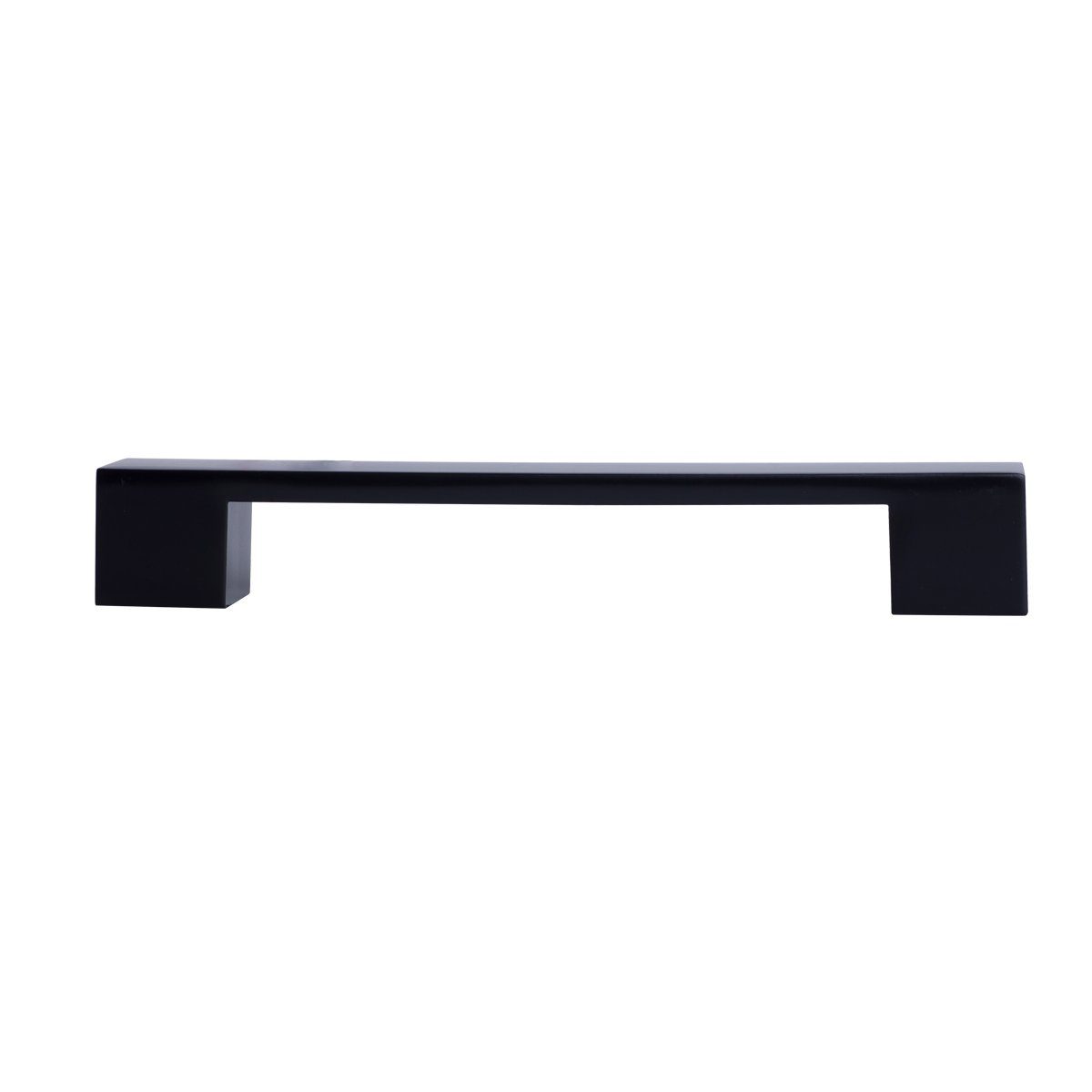 AmazonBasics Short Modern Cabinet Handle, 8.94" Length (7.56" Hole Center), Flat Black, 10-Pack