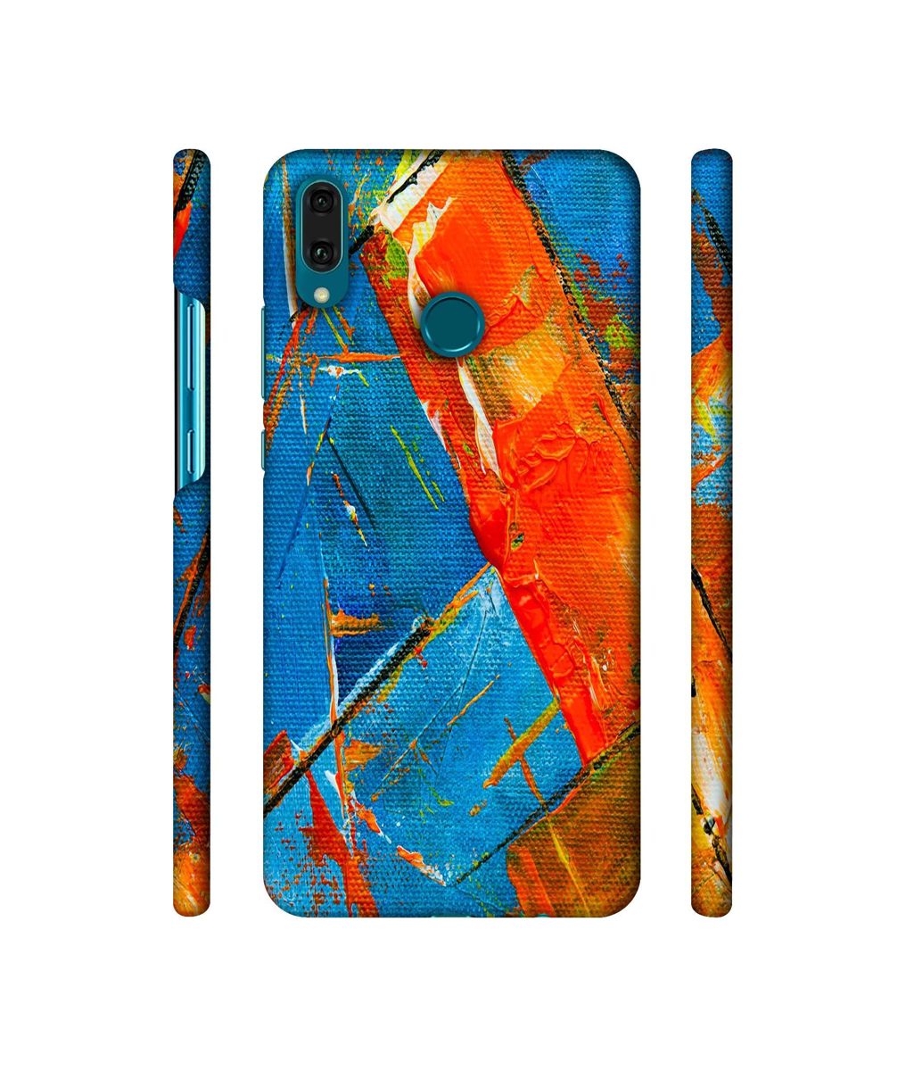 Amazon Brand - Solimo Designer Sky Blue and Orange Canvas 3D Printed Hard Back Case Mobile Cover for Huawei Y9 (2019)