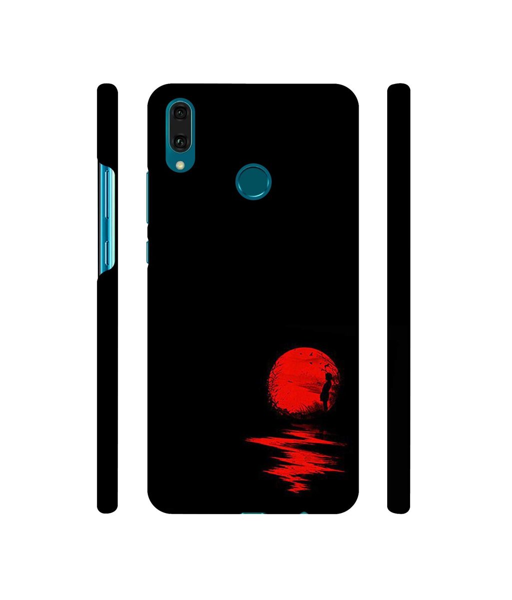 Amazon Brand - Solimo Designer Red Moon 3D Printed Hard Back Case Mobile Cover for Huawei Y9 (2019)