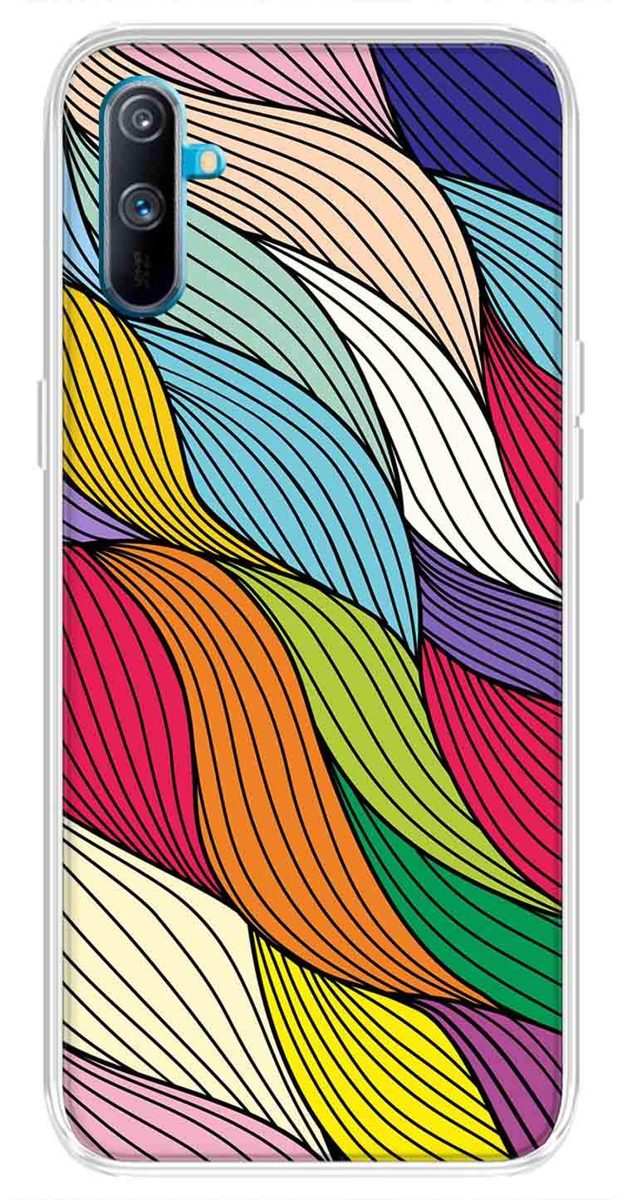 Amazon Brand - Solimo Designer Multicolor Visual Art Design Printed Soft Back Case Mobile Cover for Realme C3