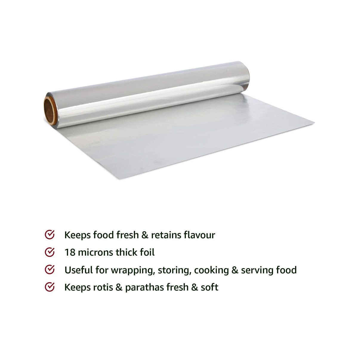 Amazon Brand - Solimo Aluminium Foil - 1 kg (18 Microns)