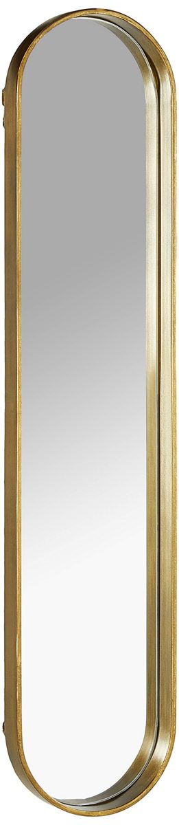 Amazon Brand - Rivet Modern Oval Hanging Mirror, 39"H, Gold