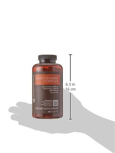 Amazon Elements Glucosamine Complex, Glucosamine Chondroitin MSM, 190 Tablets, 3 month supply
