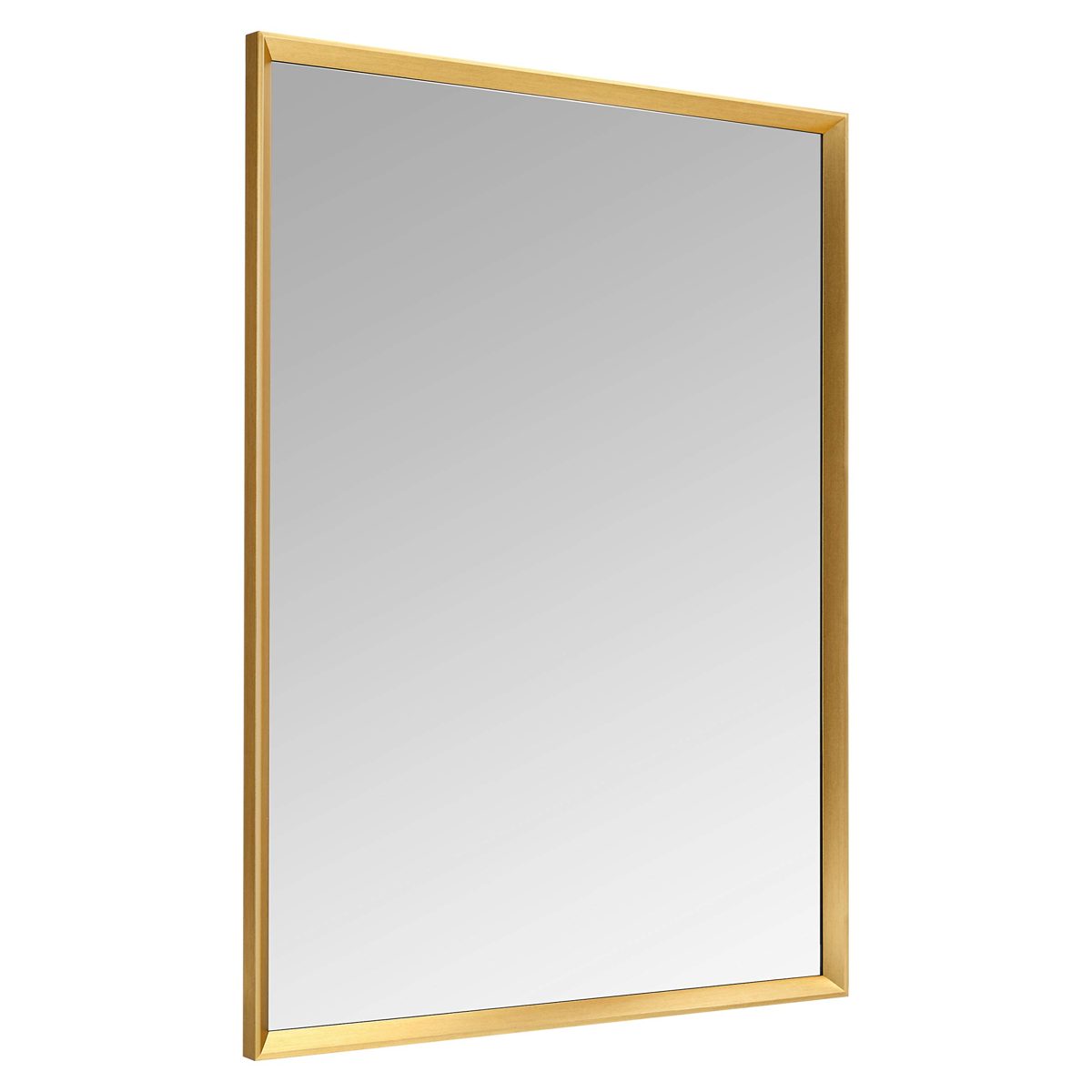 Amazon Basics Rectangular Wall Mirror 30" x 40" - Peaked Trim, Brass