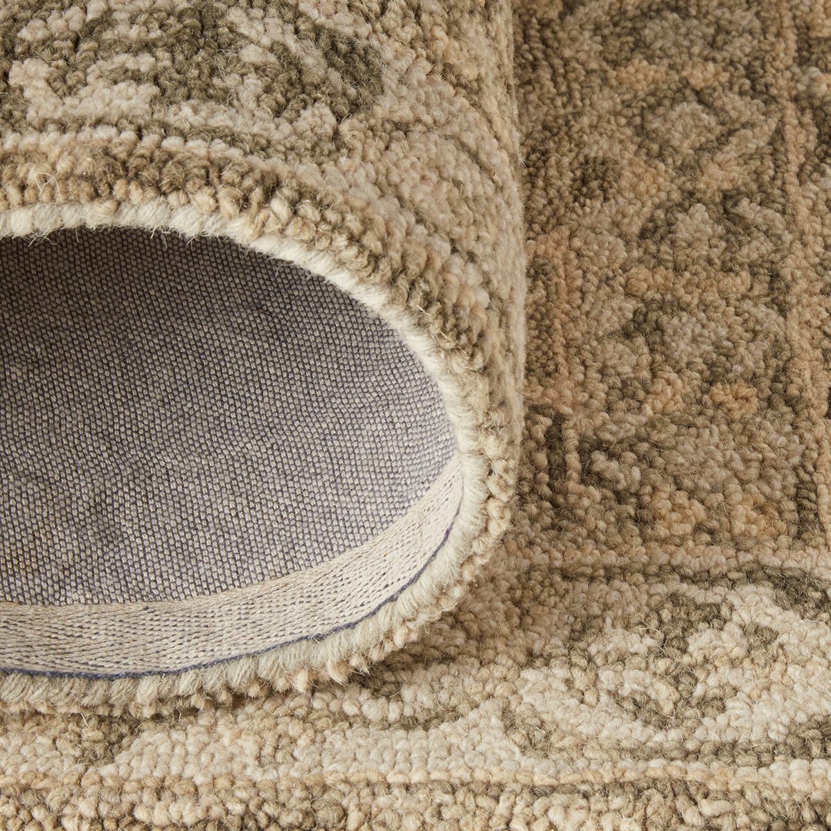 Amazon Brand – Stone & Beam Kelsea Vintage-Inspired, Tassled Wool Runner Rug, 2' 6" x 8' Foot, Beige and Grey