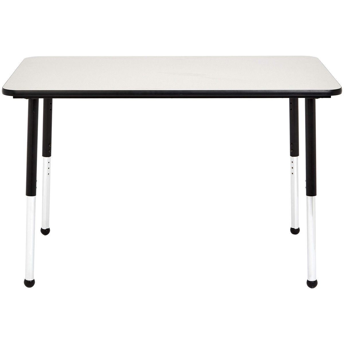 AmazonBasics School Activity Table, Ball Glide Legs, Adjustable Height 19-30 inch (Grey/Black) 30"x48" AMZ-3048TBRE-GY/BK