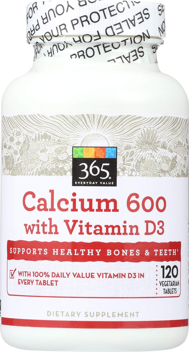 365 Everyday Value, Calcium 600 with Vitamin D3, 120 count